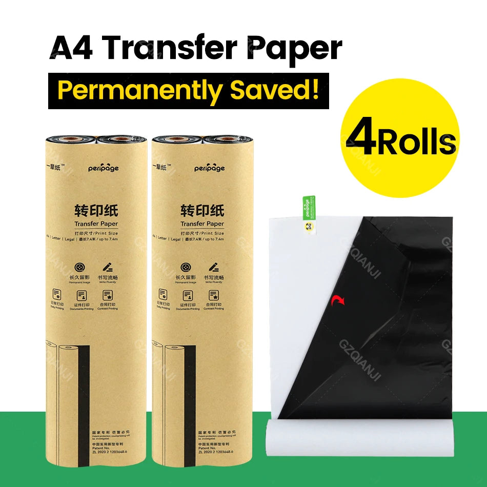 PeriPage A4-Thermopapier für A40-Drucker schnell trocknend