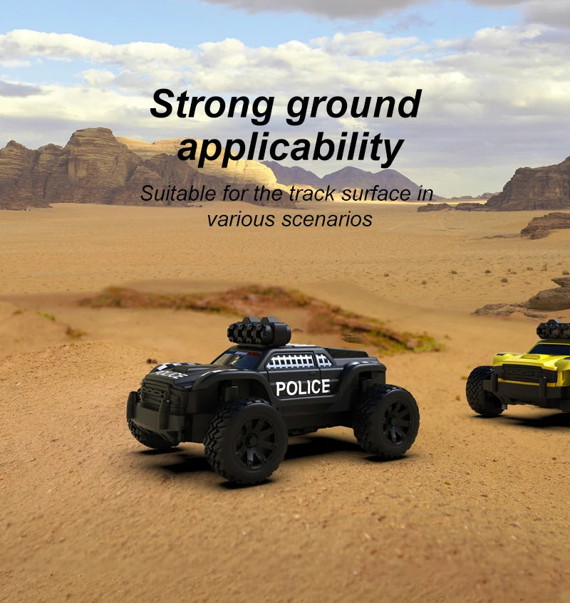 Mini RC Monstertruck vollproportional RC Polizei Auto Turbo Racing 1:76