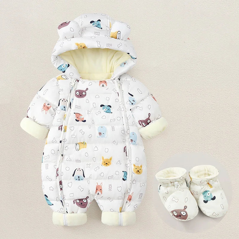 Neue geboren Baby kleidung Warme Fleece Strampler Bodys Baby Jungen Kostüm Infant Mädchen Kleidung Cartoon Insgesamt Oberbekleidung Overalls
