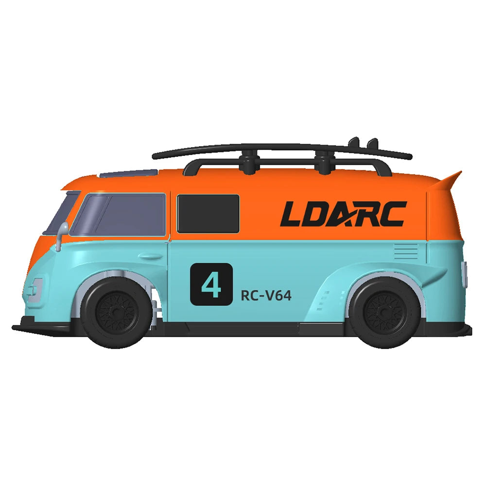 LDARC 1:64 V64 RTR Mini Elektro-RC-Automodell 2,4 GHz Lange Akkulaufzeit Desktop-RC-Auto Mini-Rennwagen Unterhaltungsspielzeug