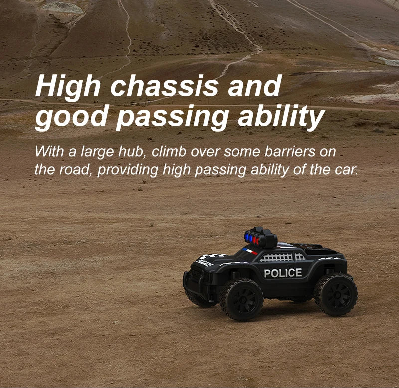 Mini RC Monstertruck vollproportional RC Polizei Auto Turbo Racing 1:76