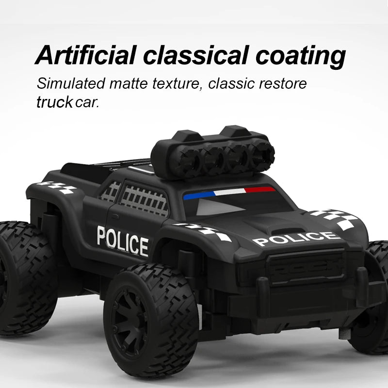Mini RC Monstertruck vollproportional RC Polizei Auto Turbo Racing 1:76