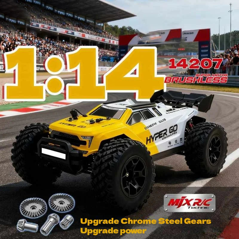 MJX HYPER GO 1/14 Neues bürstenloses 14207 14208 ferngesteuertes Auto Hochgeschwindigkeits-Monstertruck Geländewagen Kletterauto RTR Spielzeug