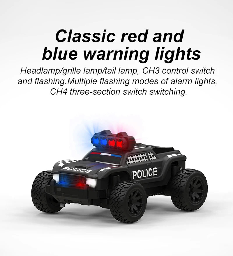 Mini RC Monstertruck vollproportional RC Polizei Auto Turbo Racing 1:76
