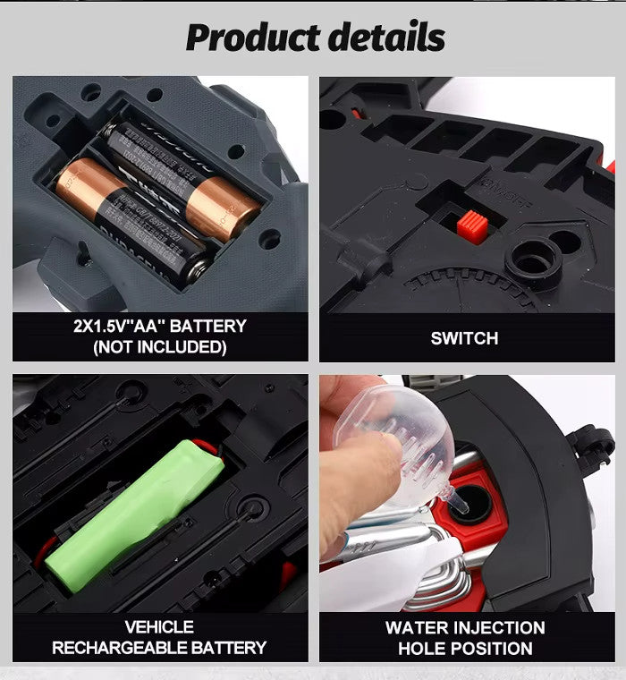 RC Auto 8-Rad-Antrieb Dual-Controller Gestensteuerung Spielzeug Geschenk mit Dampffunktion