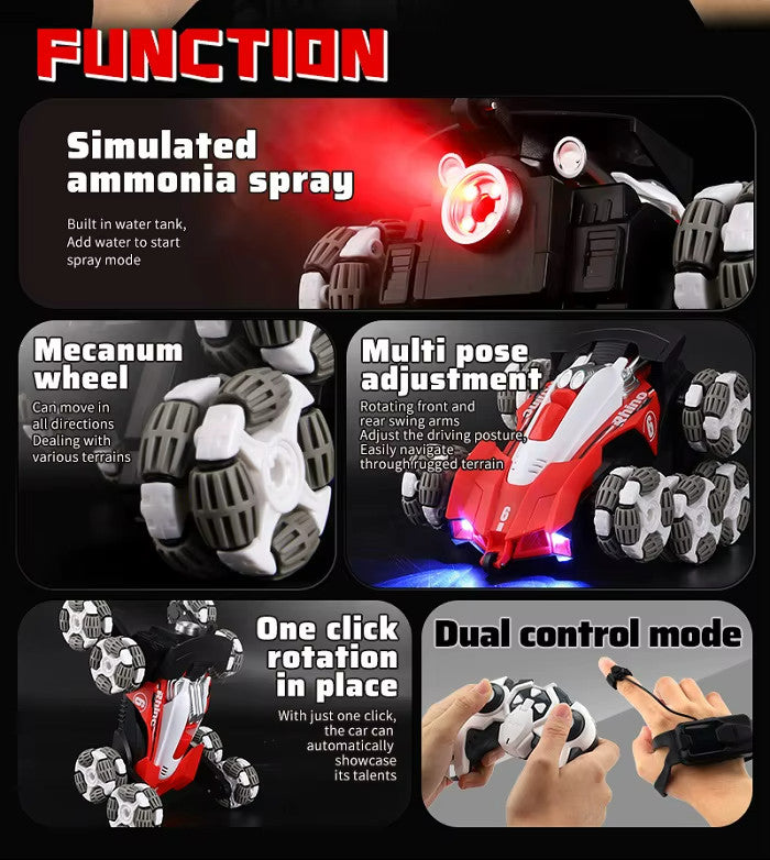 RC Auto 8-Rad-Antrieb Dual-Controller Gestensteuerung Spielzeug Geschenk mit Dampffunktion