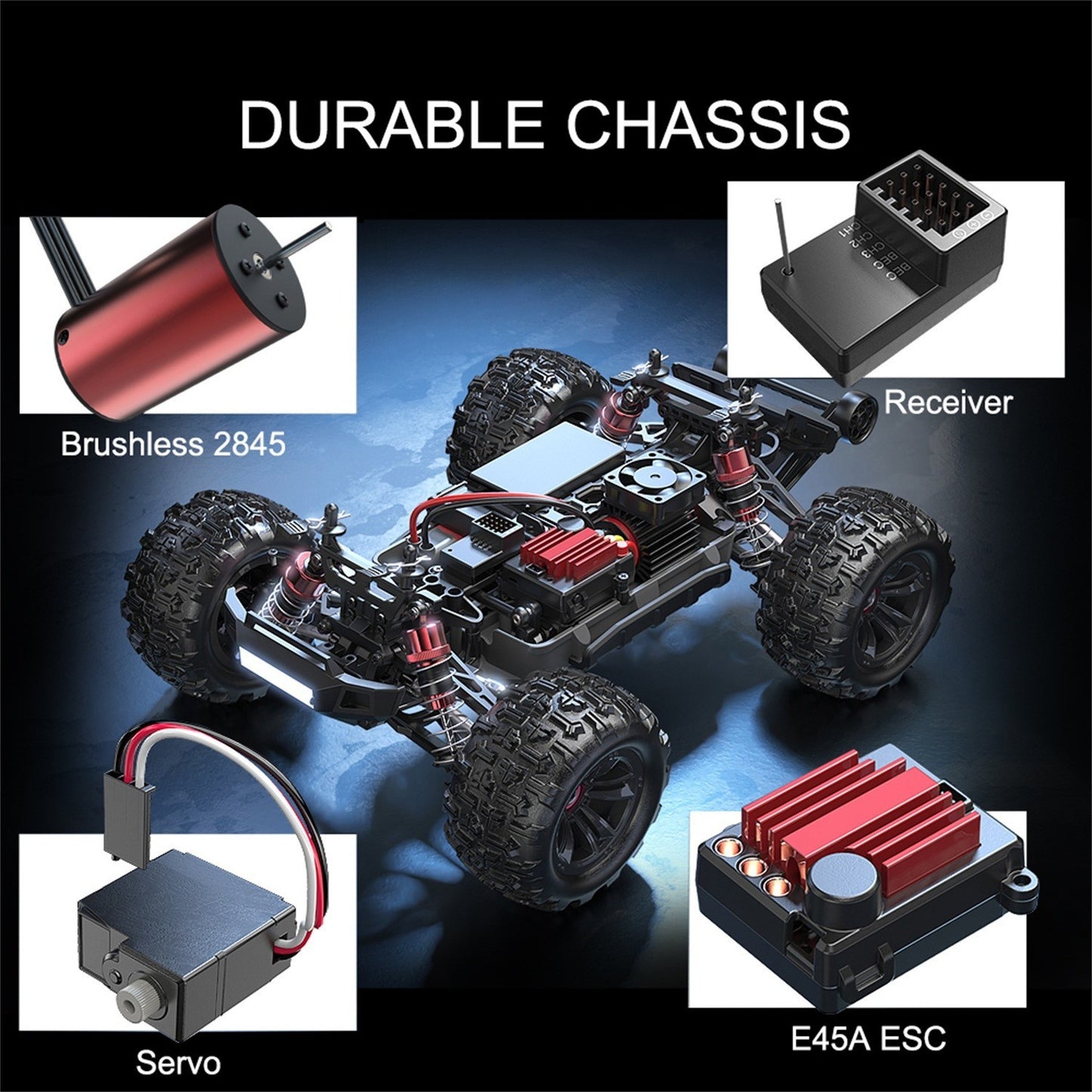 Hyper GO Truggy Brushless 1:16 RTR schwarz/rot AMEWI