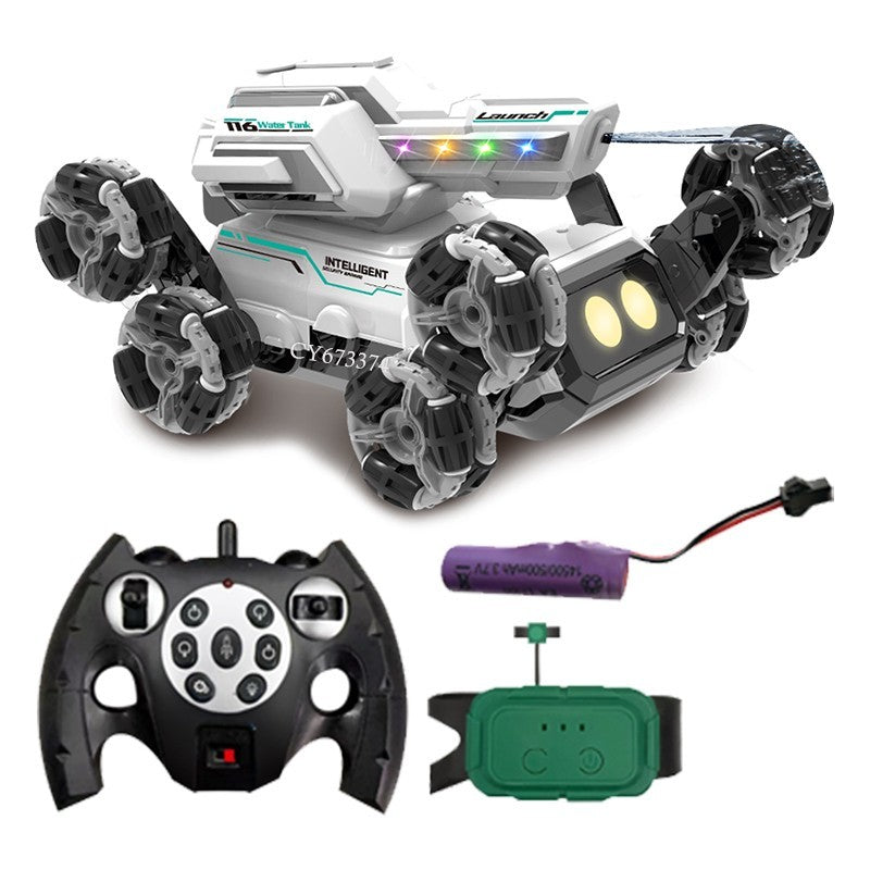 Gesten- und Controller-gesteuertes 8-Rad RC Auto Roboter mit eingebauter Wasserpistole (+7 Meter Reichweite)