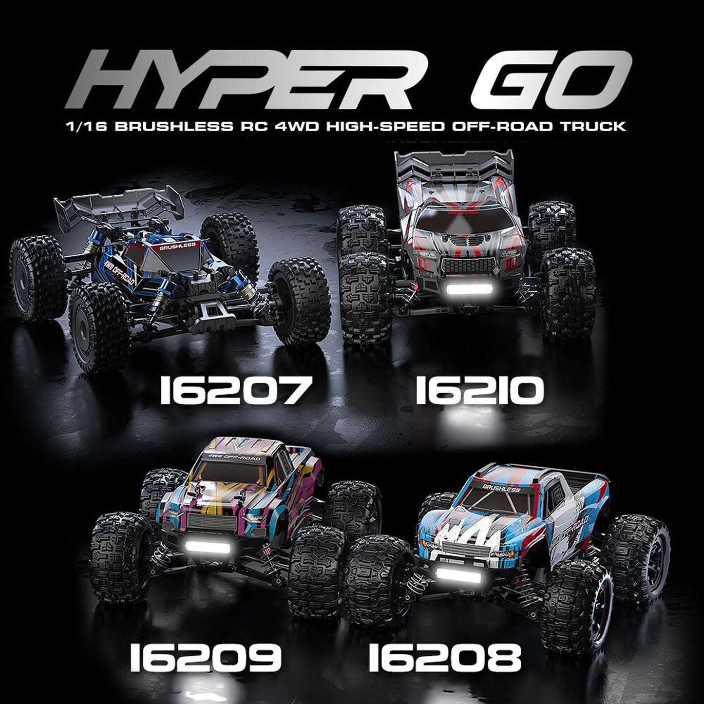 Hyper GO Truggy Brushless 1:16 RTR schwarz/rot AMEWI