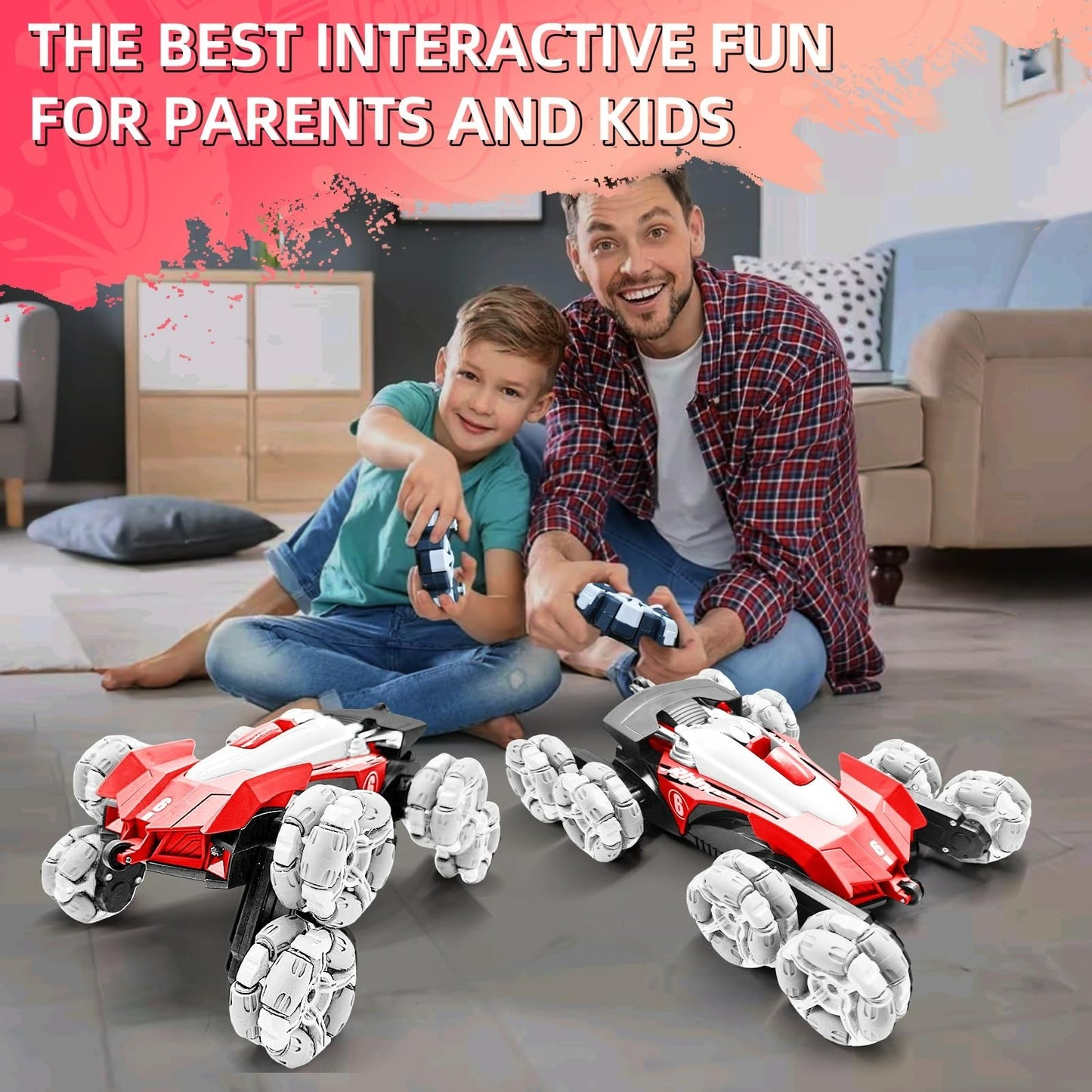 RC Auto 8-Rad-Antrieb Dual-Controller Gestensteuerung Spielzeug Geschenk mit Dampffunktion