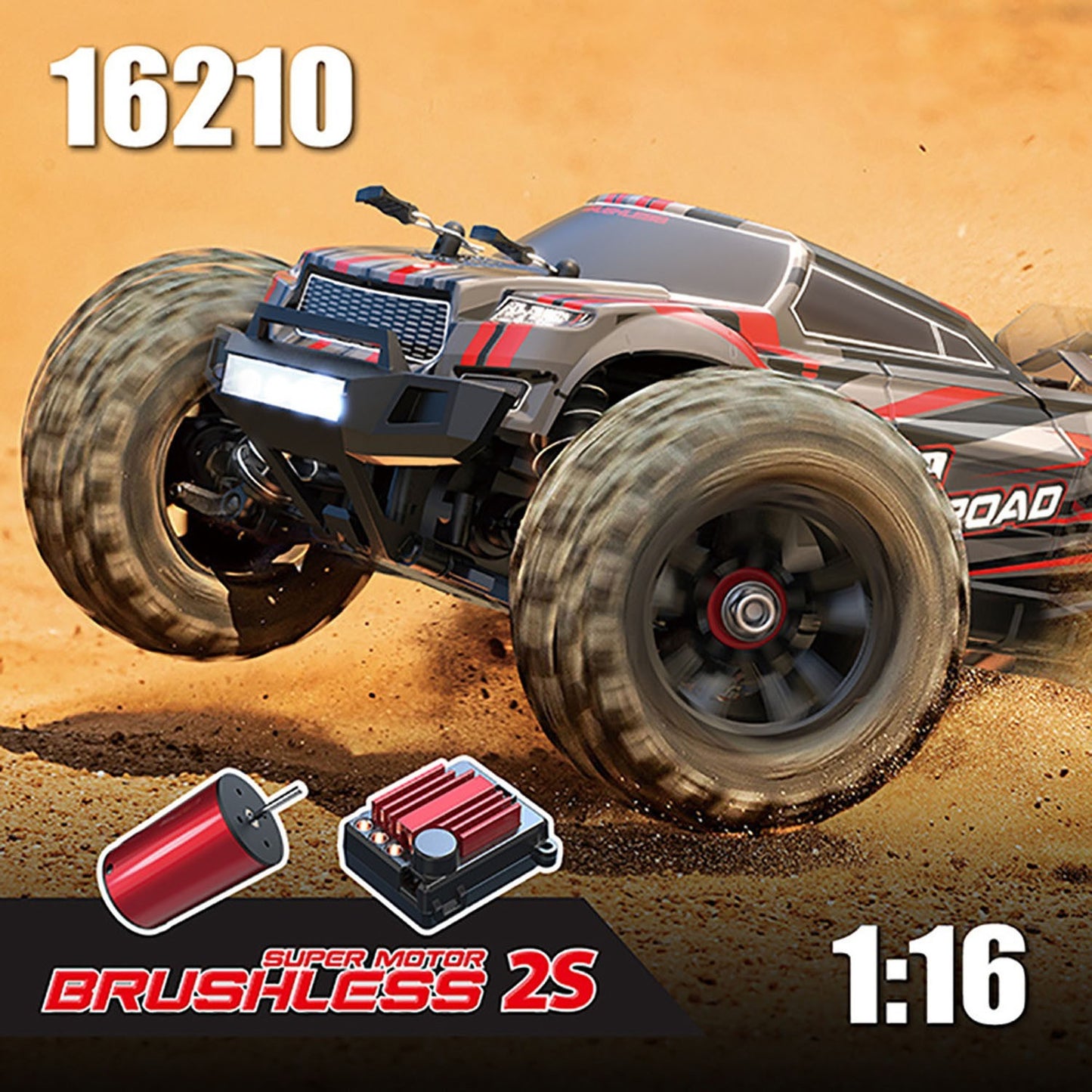 Hyper GO Truggy Brushless 1:16 RTR schwarz/rot AMEWI