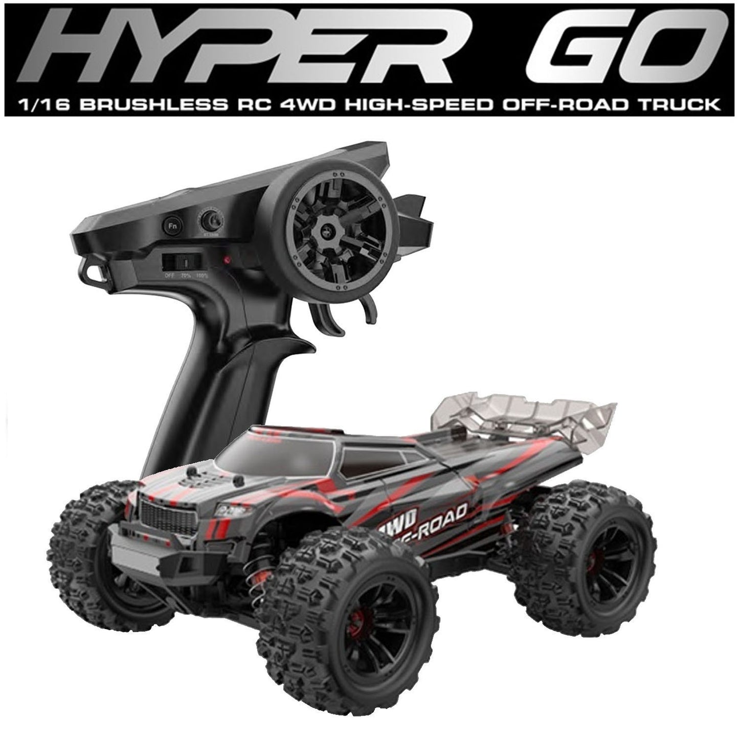 Hyper GO Truggy Brushless 1:16 RTR schwarz/rot AMEWI