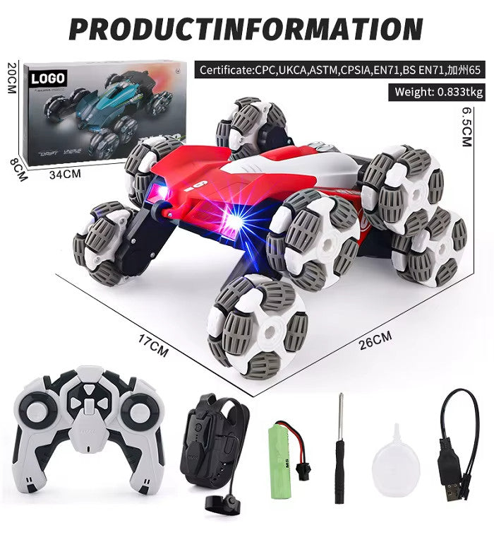 RC Auto 8-Rad-Antrieb Dual-Controller Gestensteuerung Spielzeug Geschenk mit Dampffunktion