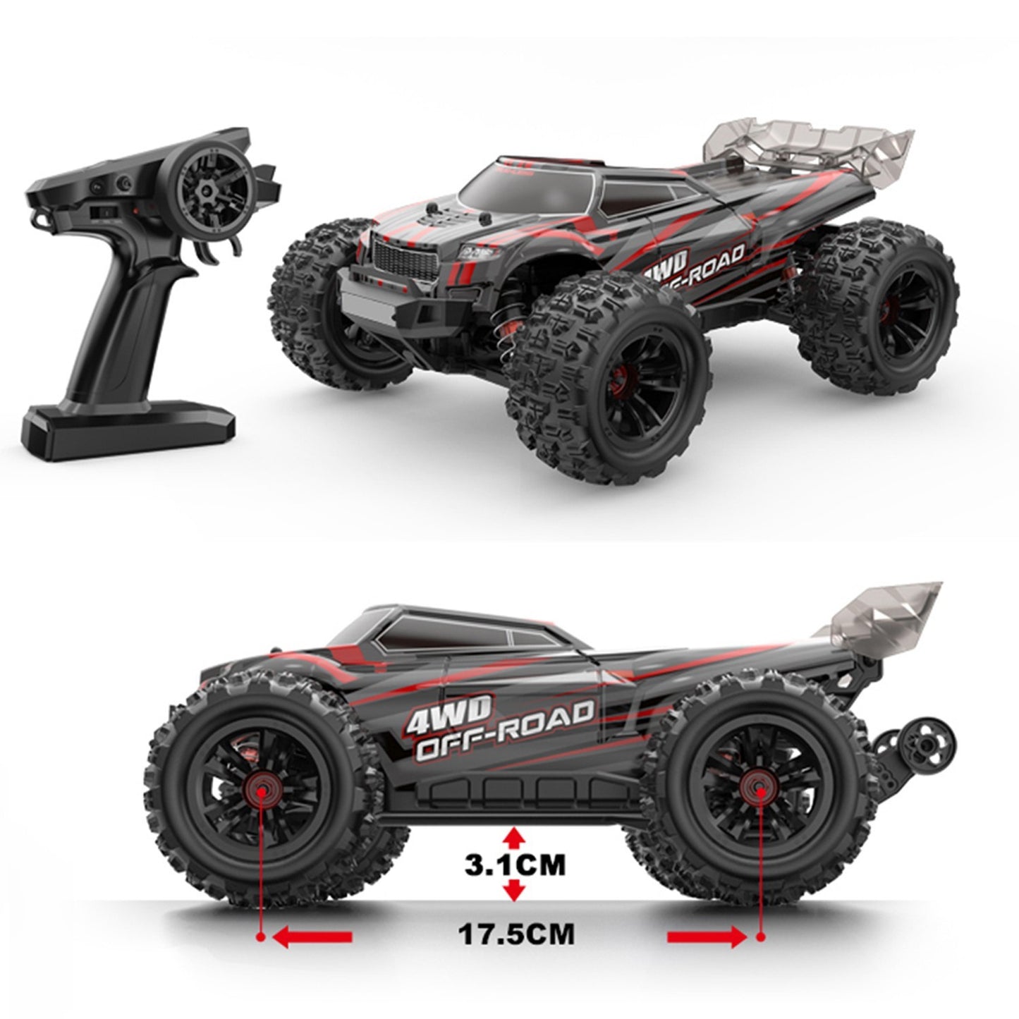Hyper GO Truggy Brushless 1:16 RTR schwarz/rot AMEWI