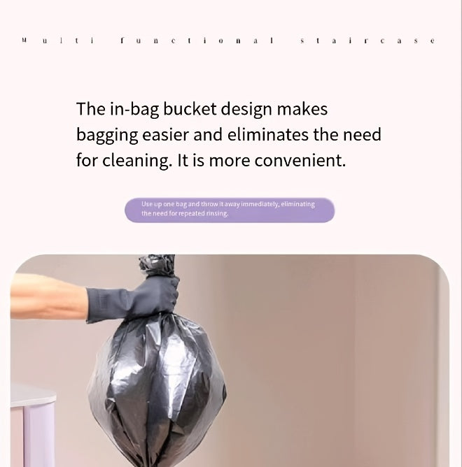 3-in-1 Kids Toilet Training Seat, Multifunctional Step Stool for Children, Foldable Step Stool with Non-Slip Footrest - Adjustable Height, Durable Plastic, Space-Saving Design, Neutral Color, Safe Grip Handle, Ideal for Home