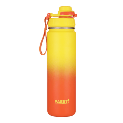 Isolierflasche Einhand-Druckverschluss Edelstahl PASST!