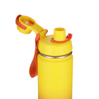 Isolierflasche Einhand-Druckverschluss Edelstahl PASST!