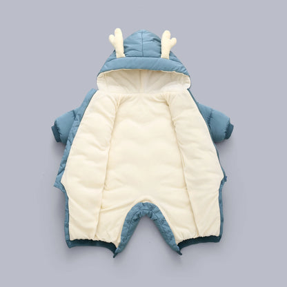 Neue geboren Warme Baby mantel Winter Mit Kapuze Strampler Dicke Overall Overalls Schneeanzug Kinder Jungen Kleidung kinder kleidung DropShipping