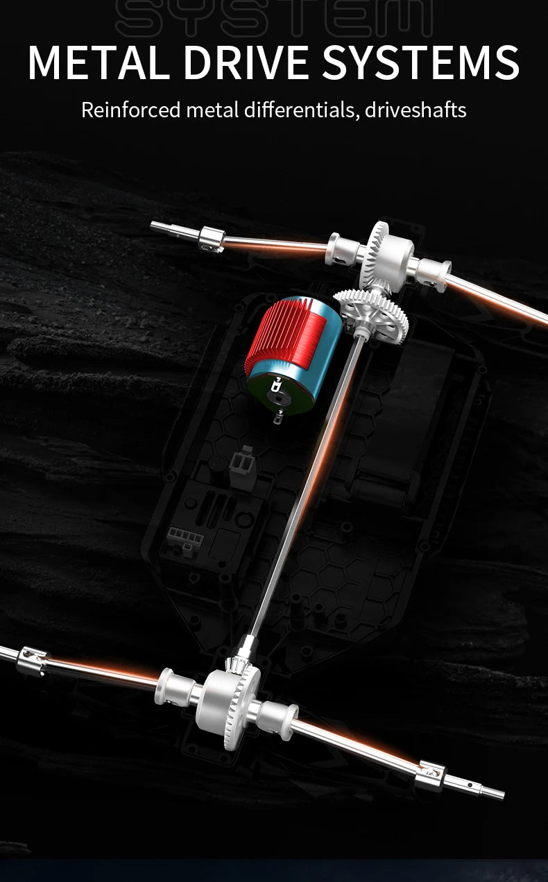 ZWN KF18 1:14 Bürstenloses RC-Auto mit LED-Licht, professionelles 4WD 2,4G Fernbedienung, Offroad-Monstertruck, Spielzeug für Kinder, Geschenk