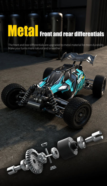 Teeggi 16101/16102 PRO 1:16 Hochgeschwindigkeits-RC-Auto mit LED-Licht Drift 70 km/h 4WD RC Off-Road-Auto Monster Truck Spielzeug für Kinder Geschenke