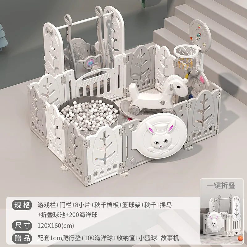 Kinderspielzaun Baby Indoor Haushalt Krabbelmatte Schutzzaun Baby Boden Kleinkind Sicherheitszaun Paradies