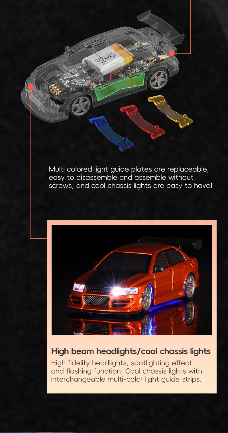 Turbo Racing 1/76 C76 Flat Running Racing MINI RTR Fernbedienung Modell On-road Auto Desktop Spielzeug für Erwachsene kinder Spielzeug