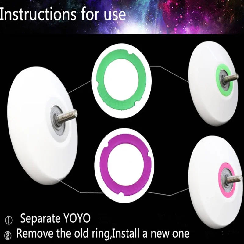 Auldey yoyo Kieselgel ring für profession elle Metall yoyo wettbewerbs fähige Recycling ring empfindlich für yoyo