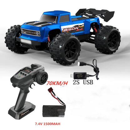 Professioneller 1:16 80 km/h bürstenloser RC-Rennwagen mit 3S-Batterie 2,4 G 1:16 4WD RC-Auto Off-Road ClimbingTruck Hochgeschwindigkeitsmodell
