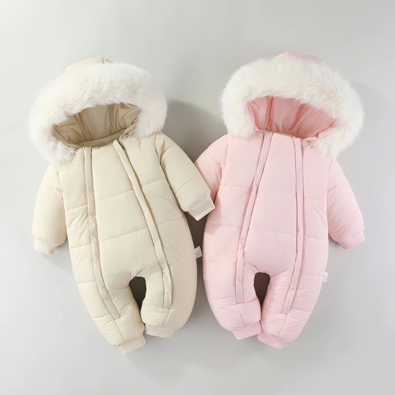 Neugeborenen Baby Overall Herbst und Winter Baby Strampler Warme Säuglings Schneeanzug Jungen Kleidung Verdicken Baby Ski Anzug Mädchen Mantel 0-18M