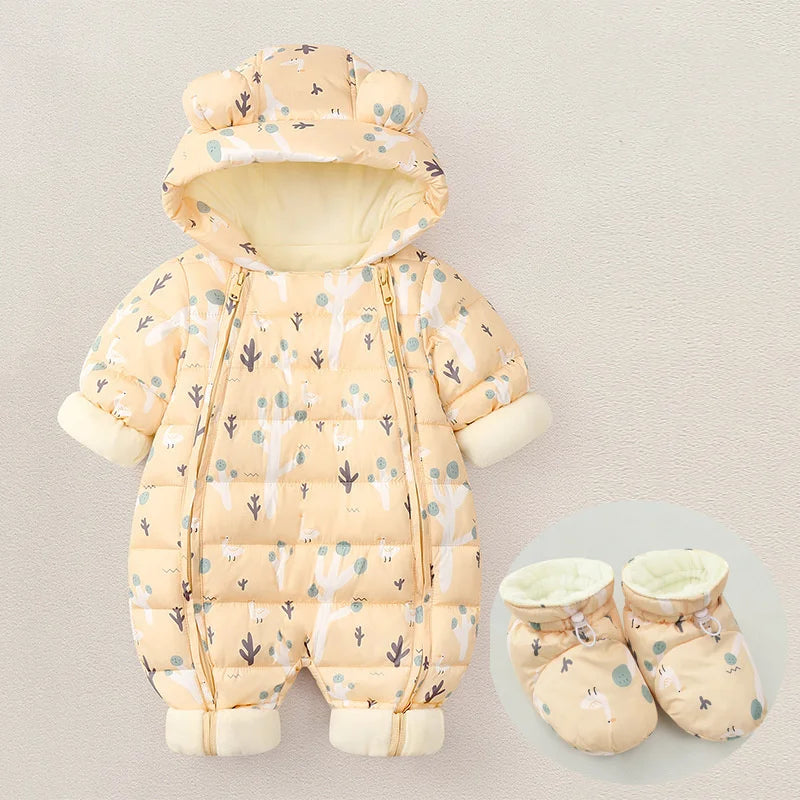 Neue geboren Baby kleidung Warme Fleece Strampler Bodys Baby Jungen Kostüm Infant Mädchen Kleidung Cartoon Insgesamt Oberbekleidung Overalls