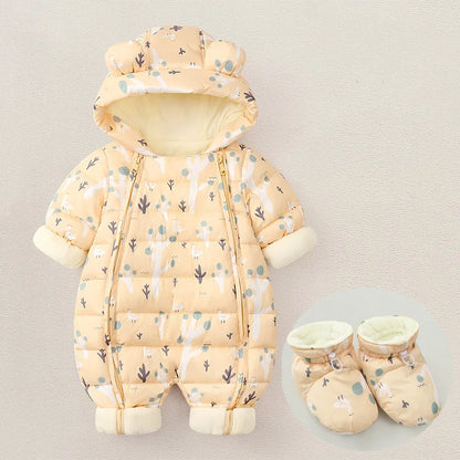 Neue geboren Baby kleidung Warme Fleece Strampler Bodys Baby Jungen Kostüm Infant Mädchen Kleidung Cartoon Insgesamt Oberbekleidung Overalls