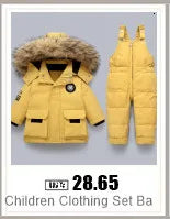 Kinder Kleidung Set Baby Winter Warme Daunen Jacken parka Jungen Dicken Overall Infant mantel kleinkind Mädchen Kleidung Kinder Schneeanzug