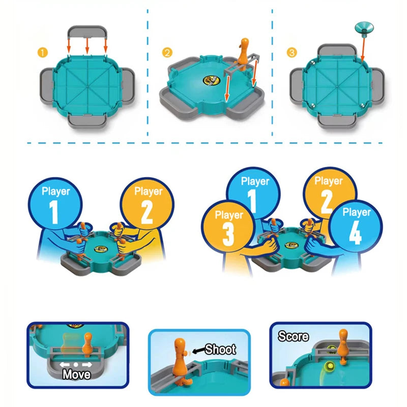 Kinder Flipper Brettspiele Tischspielzeug Fußball Marmor Schießen Flipper Schlacht Soziales Spiel Spaß Familie Party Interaktives Spielzeug