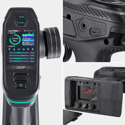 DUMBORC 2,4G 10CH Digital Radio Fernbedienung DDF-350 Sender mit Empfänger für RC Auto Boot Tank LCD FHSS System