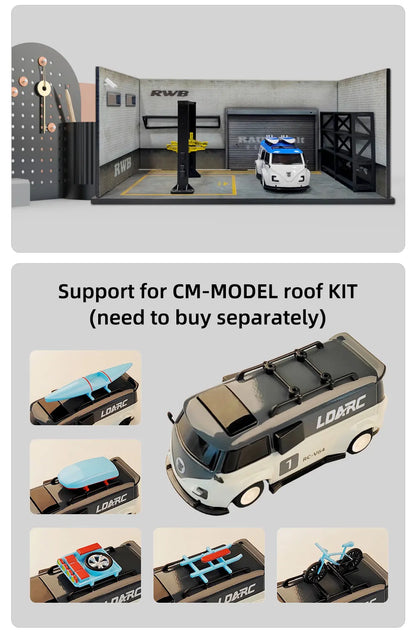 LDARC 1:64 V64 RTR Mini Elektro-RC-Automodell 2,4 GHz Lange Akkulaufzeit Desktop-RC-Auto Mini-Rennwagen Unterhaltungsspielzeug