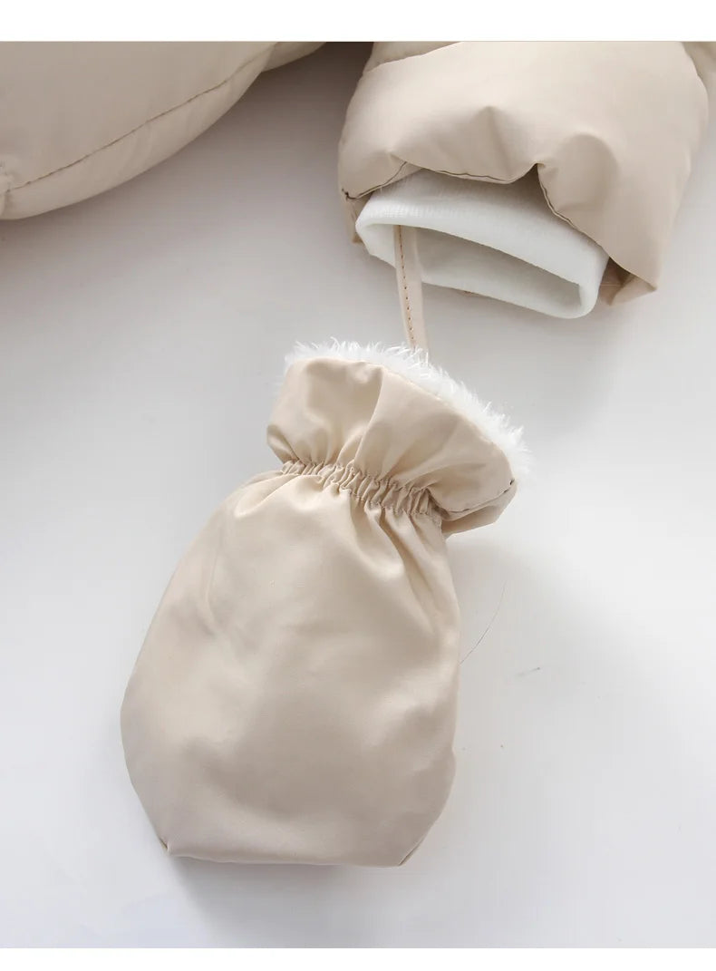 Ircomll Hohe Qualität Baby Kleidung Overalls für Kinder Winter Mit Kapuze mit Fell Warme Säuglingsspielanzug Overall Kinder Kleidung Toddle