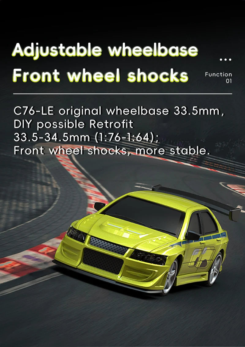 Turbo Racing 1/76 C76 Flat Running Racing MINI RTR Fernbedienung Modell On-road Auto Desktop Spielzeug für Erwachsene kinder Spielzeug