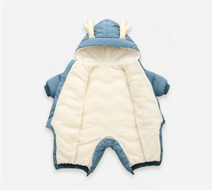 Neue geboren Warme Baby mantel Winter Mit Kapuze Strampler Dicke Overall Overalls Schneeanzug Kinder Jungen Kleidung kinder kleidung DropShipping
