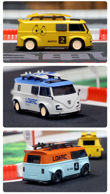 LDARC 1:64 V64 RTR Mini Elektro-RC-Automodell 2,4 GHz Lange Akkulaufzeit Desktop-RC-Auto Mini-Rennwagen Unterhaltungsspielzeug