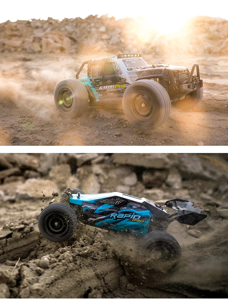 Teeggi 16101/16102 PRO 1:16 Hochgeschwindigkeits-RC-Auto mit LED-Licht Drift 70 km/h 4WD RC Off-Road-Auto Monster Truck Spielzeug für Kinder Geschenke