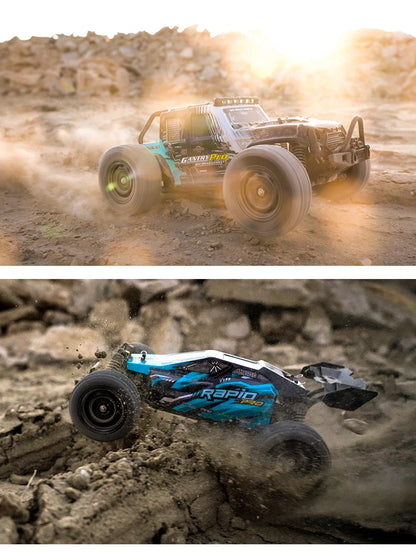 Teeggi 16101/16102 PRO 1:16 Hochgeschwindigkeits-RC-Auto mit LED-Licht Drift 70 km/h 4WD RC Off-Road-Auto Monster Truck Spielzeug für Kinder Geschenke