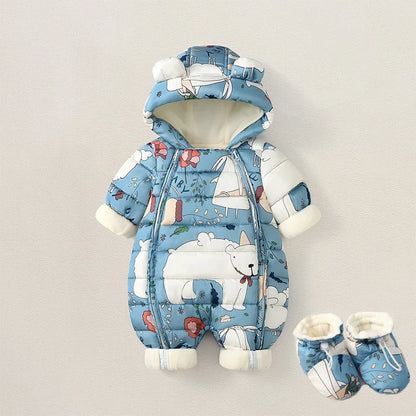 Neue geboren Baby kleidung Warme Fleece Strampler Bodys Baby Jungen Kostüm Infant Mädchen Kleidung Cartoon Insgesamt Oberbekleidung Overalls