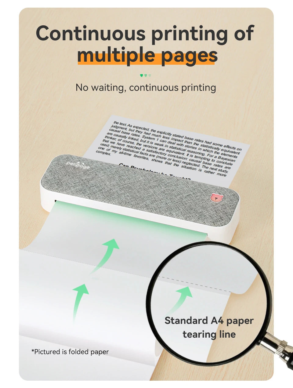 PeriPage A4-Thermopapier für A40-Drucker schnell trocknend