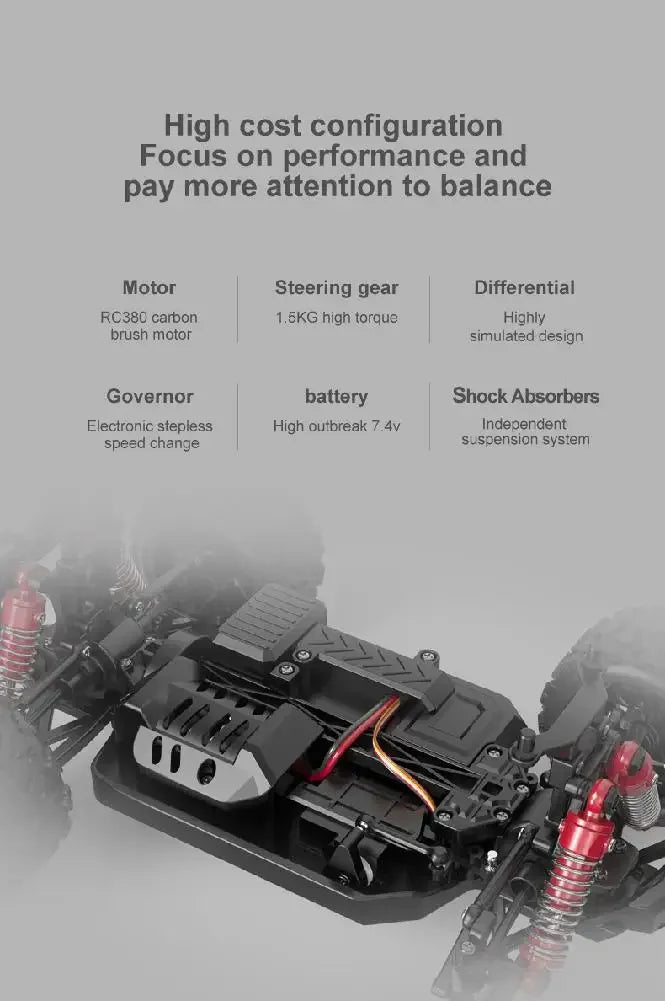 ferngesteuertes Auto 2,4 GHz RC-Auto All-Terrain 45 km/h 1:18 Off-Road-Truck Spielzeug Geburtstagsgeschenk für Kinder