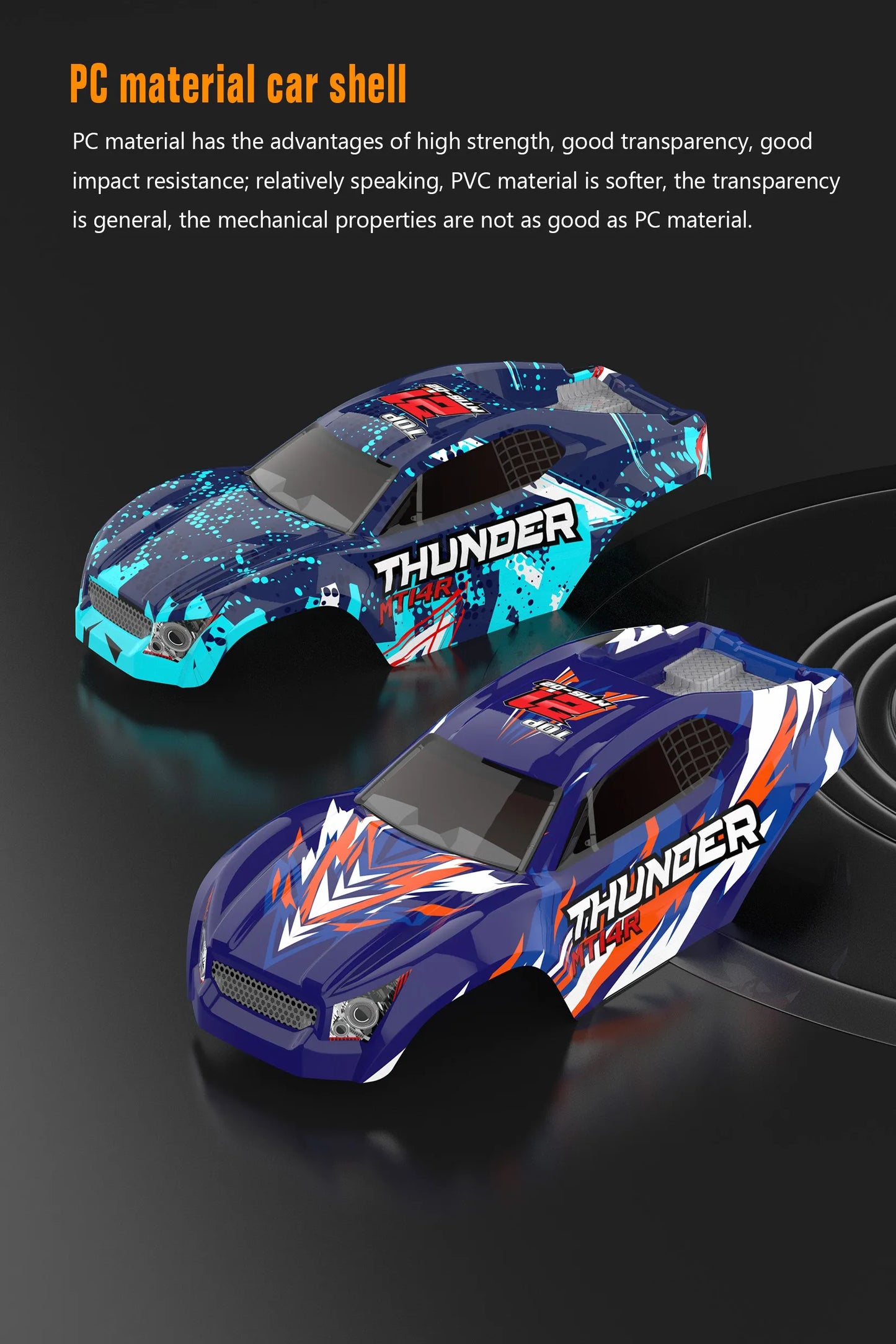 JIUSI PT14R MT14R 1/14 RC Rennwagen 3S Batterie 4WD 80 km/h Bürstenloser Motor 2,4G Fernbedienung 35C Hochgeschwindigkeits-Offroad-RC-Truck