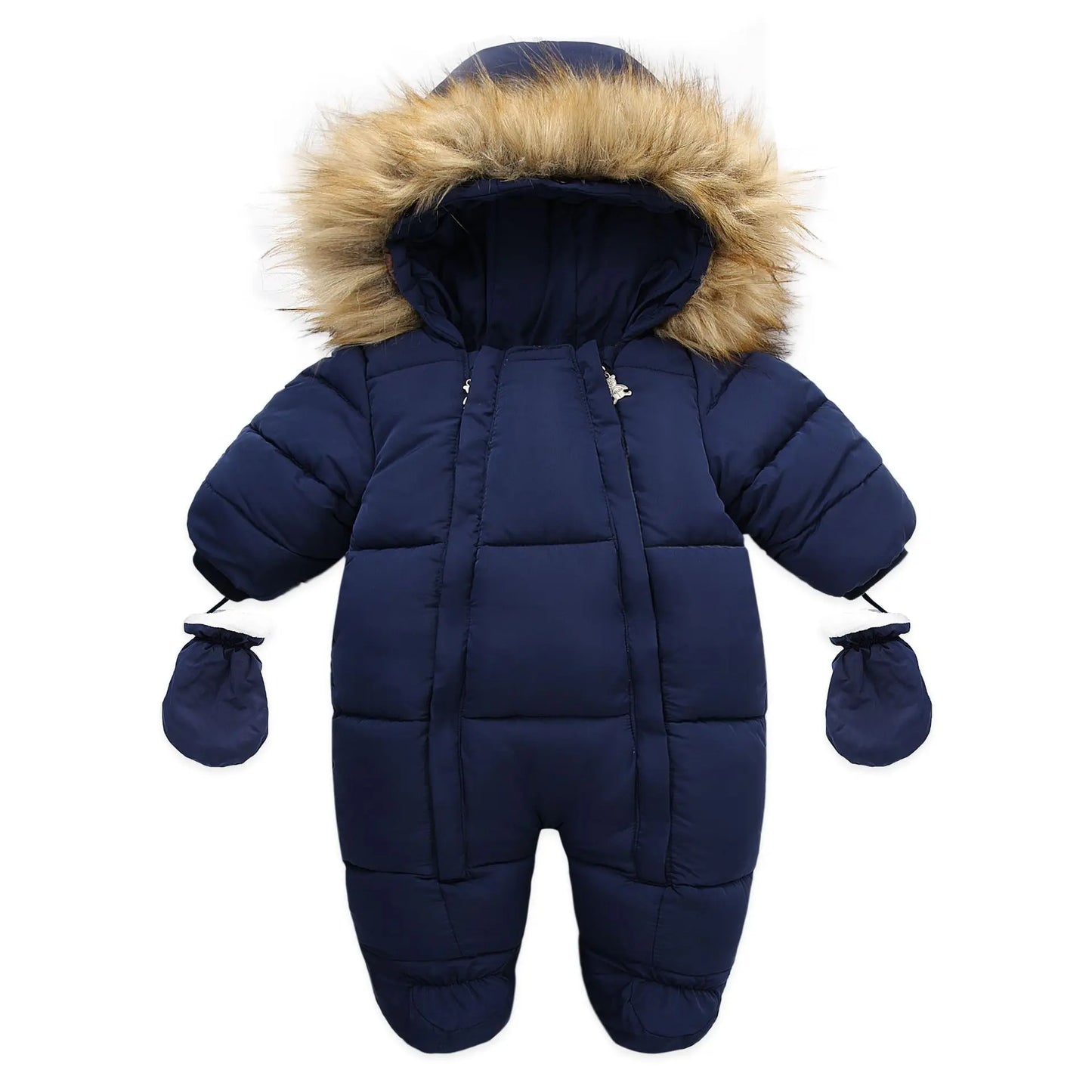 2024 neue Winter Baby Strampler Dicke Warme Infant Mit Kapuze Innen Fleece Overall Neugeborenen Jungen Mädchen Overalls Kleinkind Kleidung Set