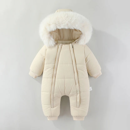 Neugeborenen Baby Overall Herbst und Winter Baby Strampler Warme Säuglings Schneeanzug Jungen Kleidung Verdicken Baby Ski Anzug Mädchen Mantel 0-18M