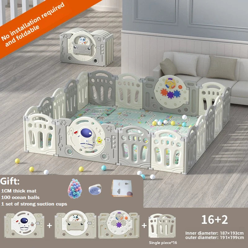 Baby Laufgitter Baby Spielplatz faltbare Baby Zaun Bett Kindersicherheit Barriere Zaun Spiel Laufstall Kinder Laufstall mit Spielmatte