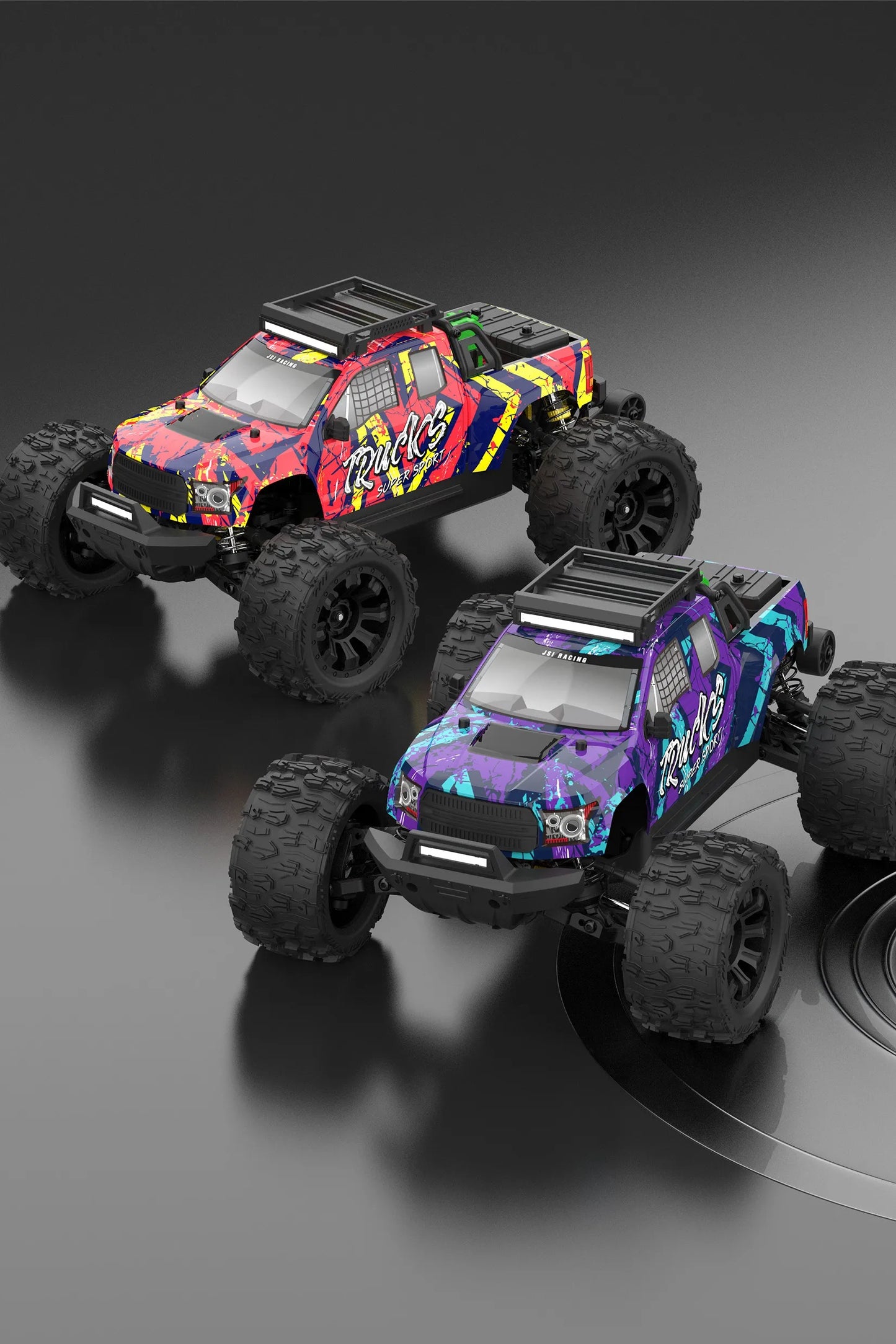 JIUSI PT14R MT14R 1/14 RC Rennwagen 3S Batterie 4WD 80 km/h Bürstenloser Motor 2,4G Fernbedienung 35C Hochgeschwindigkeits-Offroad-RC-Truck