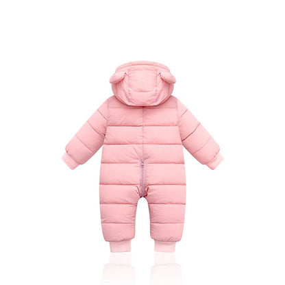 Winter Baby Neugeborenen Plus Samt Overalls Kleidung Säuglings Jungen Mädchen Warme Starke Overall Mit Kapuze Outfits Unten Baumwolle kinder Strampler